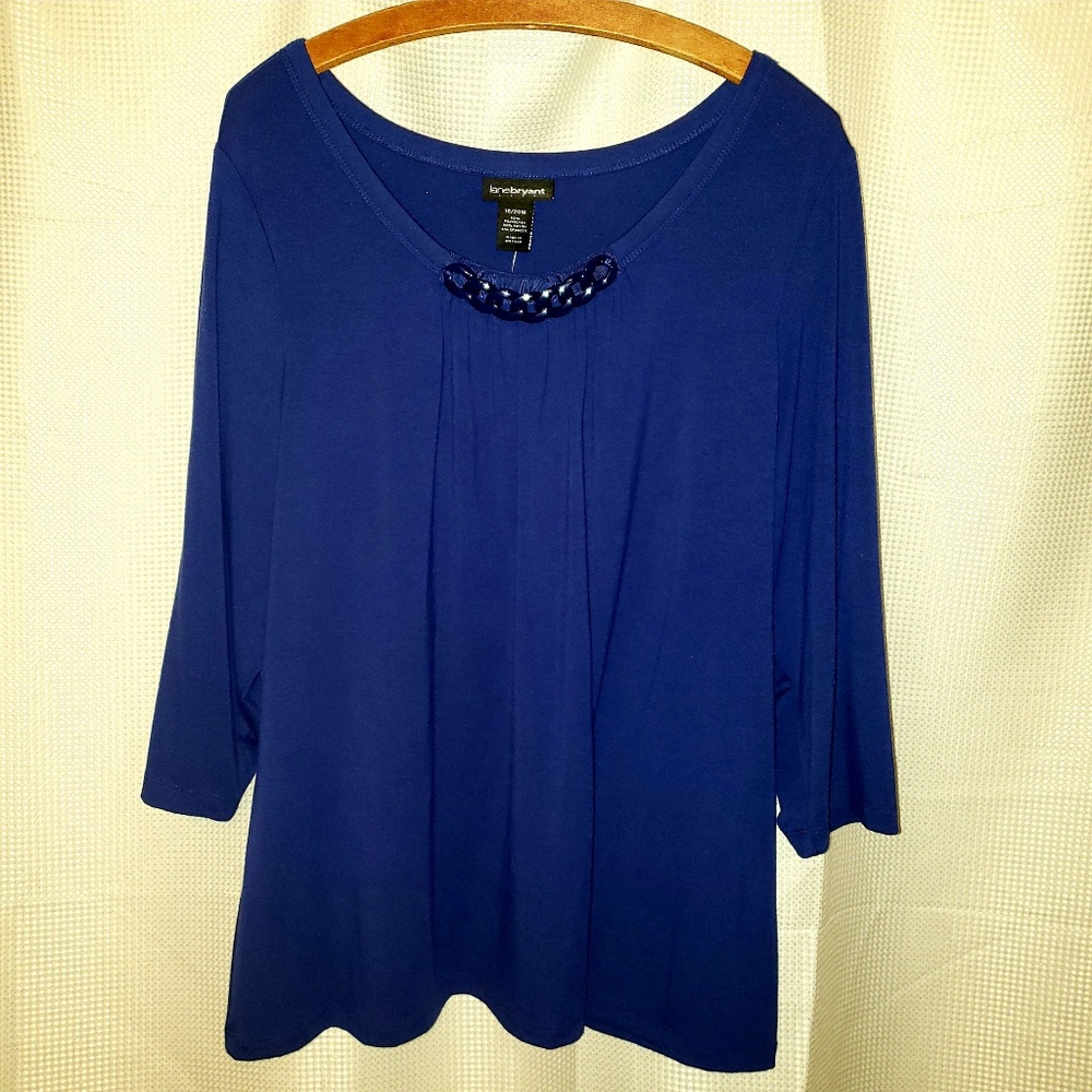 Lane Bryant Chain Collar Top NEW